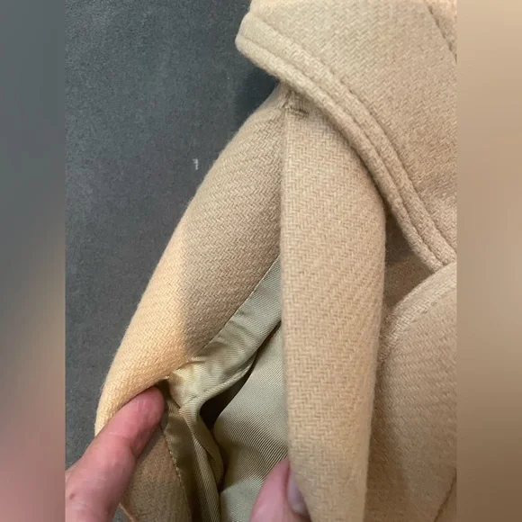 Reiss Tor Belted Wool Blend Coat In Camel NWT  US 4 - Picture 8 of 16